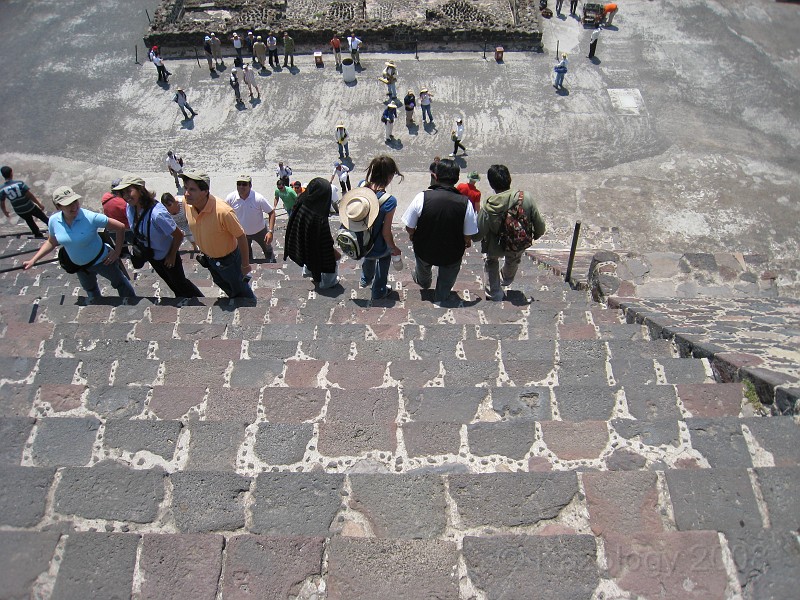 Mexico Pyramids - Mexico City 2009 0880.jpg - A trip to the Teotihuacan area of Mexico to visit the pyramids. A vast complex and a great climb to the top. This was followed by lunch in a cave, then a visit to the historical center of Mexico City. March 2009.